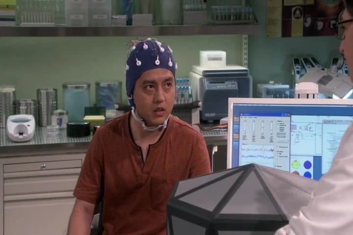 Oh, the helmet will sense that
and stop the experiment.