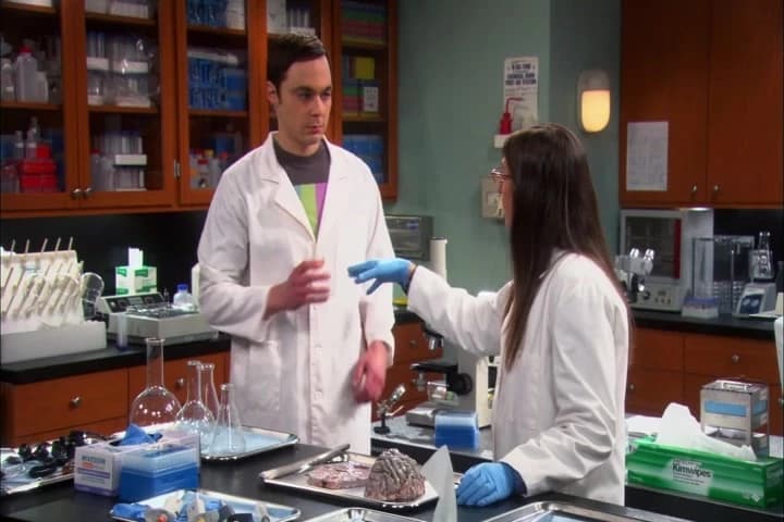 Sheldon, this beaker used
to contain cerebral spinal fluid